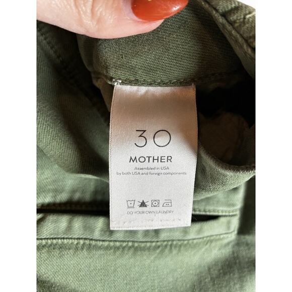 Mother Women’s high waisted Size 30 Avacado Green Straight Leg Seamed Curb Side - Picture 11 of 13